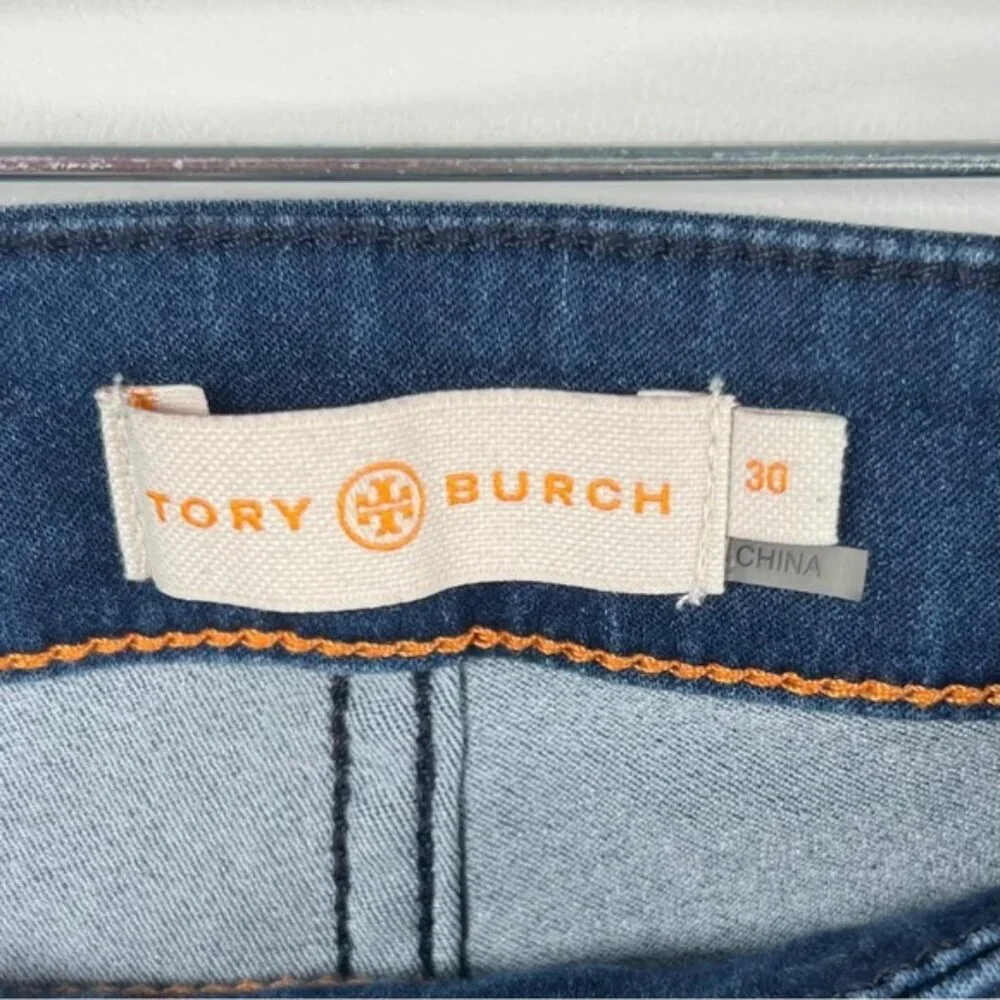 TORY BURCH Side Zip Jeans Mid Rise Style 50141244‎ Size 30